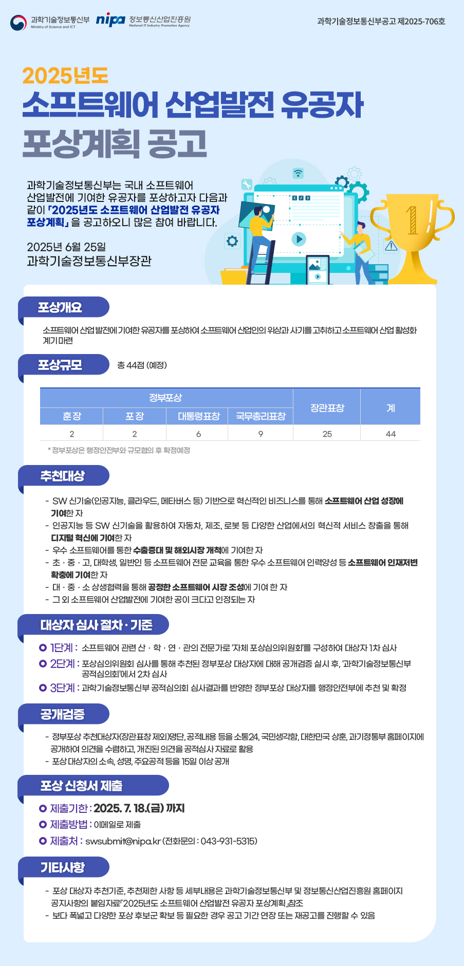 3. 2025년도 소프트웨어 산업발전 유공자 포상 공고 이미지.jpg